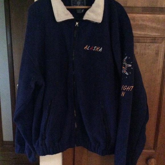 Men’s xxl jacket polar fleece Alaska themed - Picture 1 of 4